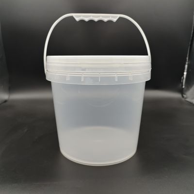 1L-25L ストレス耐性蓋付きの透明なプラスチックバケツ容器