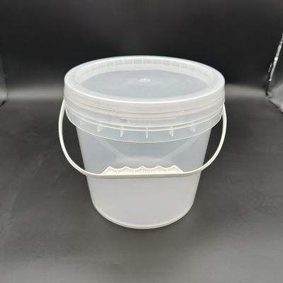1L-25L ストレス耐性蓋付きの透明なプラスチックバケツ容器