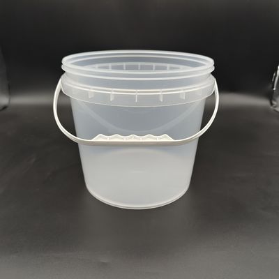 1L-25L ストレス耐性蓋付きの透明なプラスチックバケツ容器