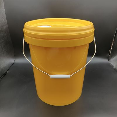 18L産業用潤滑剤バケツ ノズル付き 黄色 積み立てられる 20L プラスチックバケツ