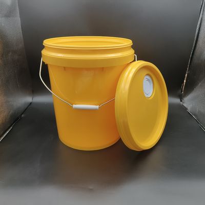 18L産業用潤滑剤バケツ ノズル付き 黄色 積み立てられる 20L プラスチックバケツ