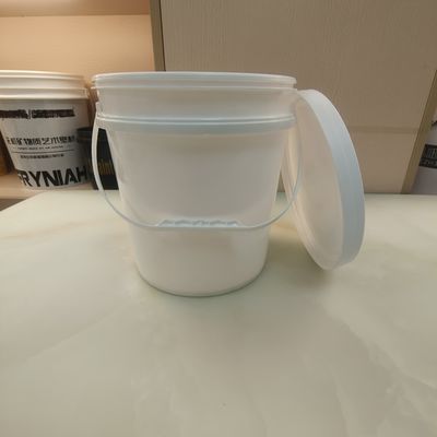 白 黒 10L 丸いプラスチックバケツ 密封蓋付きPP素材
