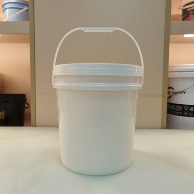 食品グレード 5 ガロン 蓋付き 白いプラスチックバケツ 積み重ね 可再生