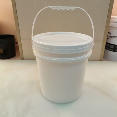 白 黒 10L 丸いプラスチックバケツ 密封蓋付きPP素材