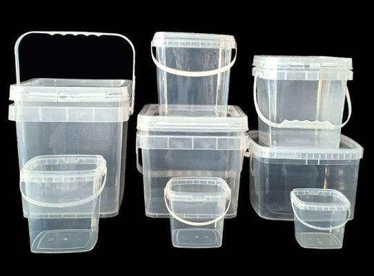 2 ポンド 広形 食品 貯蔵 蓋付き プラスチック バケツ IML 装飾