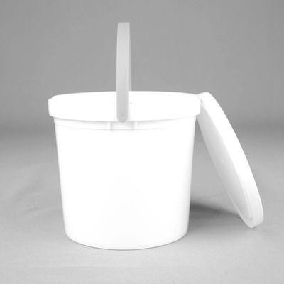 メタルハンドル フリーザーセーフ用の蓋付きプラスチック食品バケツ