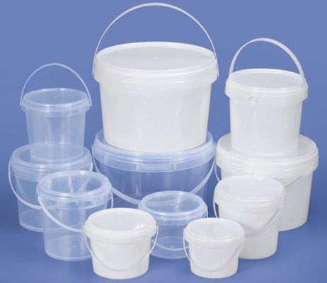 5l クリアなプラスチックバケツ 蓋付き 熱伝送装飾