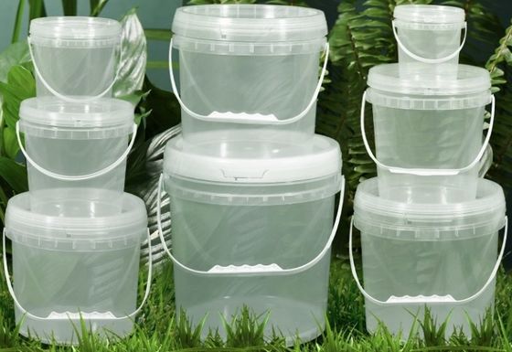 パーソナライズできる透明なプラスチックバケツ 透明な貯蔵バケツ OEM ODM