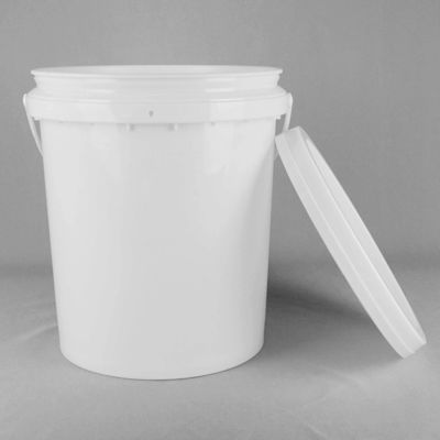 蓋付きの20リットルのホワイト食品級バケツ BPAフリー