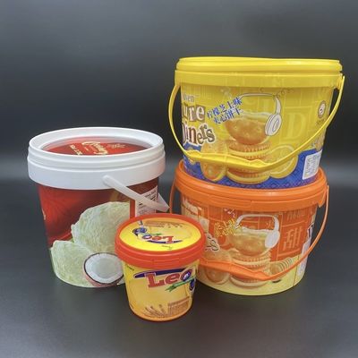 PP素材 白色 食品品種 バケツ 漏れ防止 蓋付き 防空 バケツ