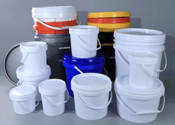 漏れ防止の白いプラスチックオイルバケツ 熱に耐える蓋付き