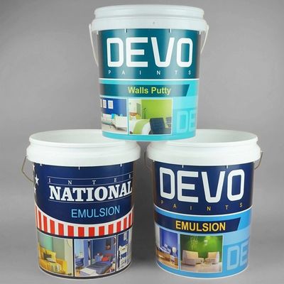 OEM ODM 滑らかな表面塗料 バケツ 蓋付きプラスチック 紫外線耐性